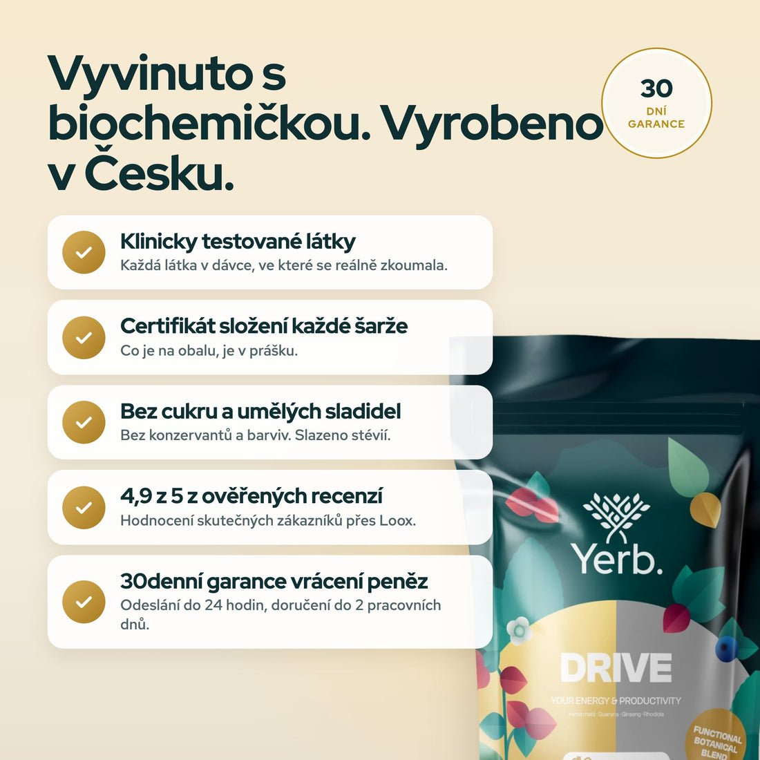 Proč věřit Yerbu – kvalita a 30denní garance