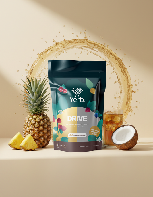 Yerb Drive ananas kokos se splash ringem ledoveho caje