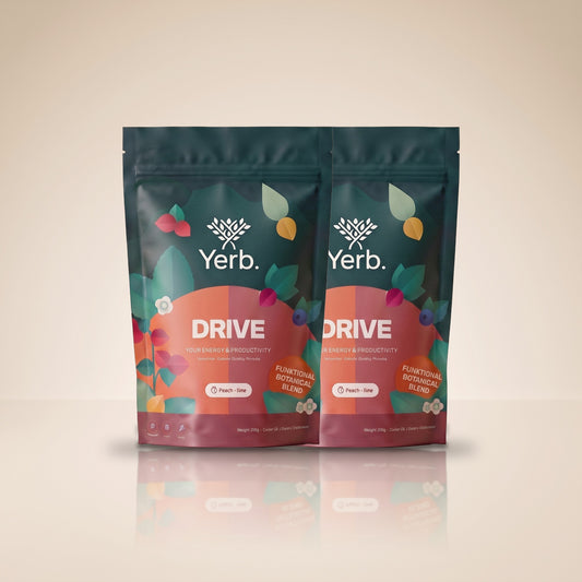 Yerb Drive Dvojbalení Broskev-limetka