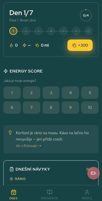 Yerb Energy Reset appka